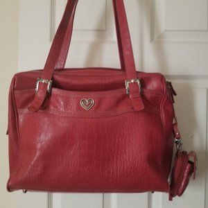 Vintage Red Leatherette Tote by Bosch
